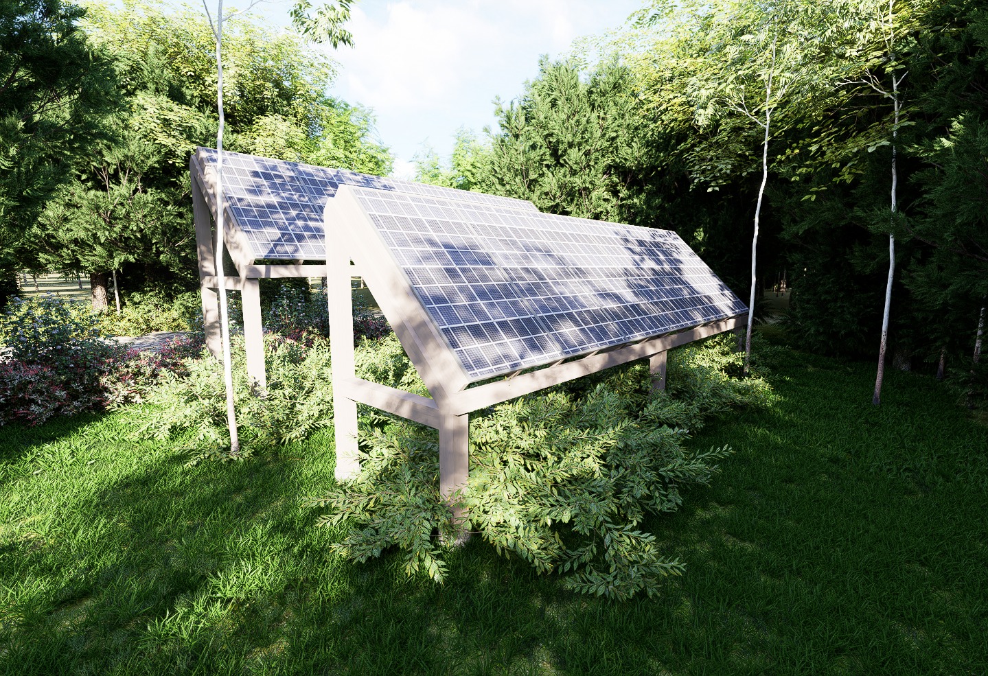 konek azimut energy solar multiple panels