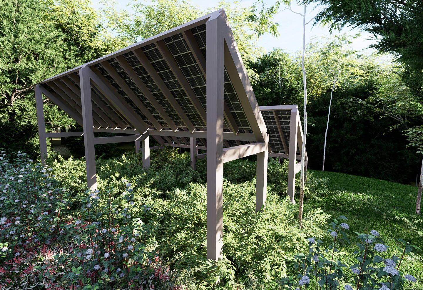 konek azimut energy solar panels stand